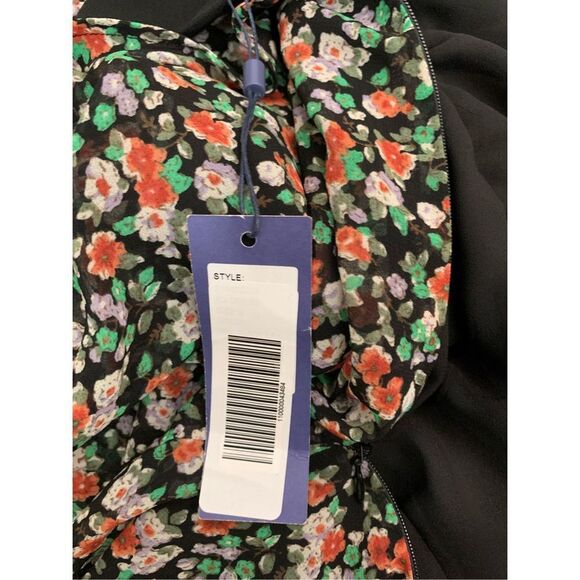 Rebecca Minkoff Ali‎ Women's Black Floral Print Short Sleeve Dress Size 0… - Picture 9 of 12